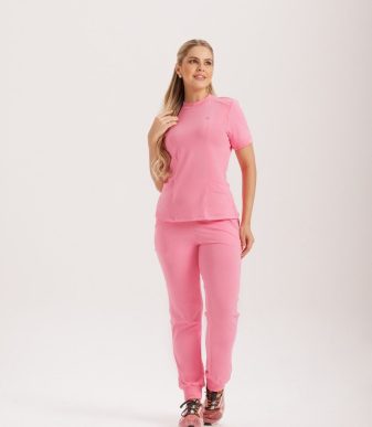 Uniforme Quirúrgico Dama Antifluido - Rosa Barbie/Intenso